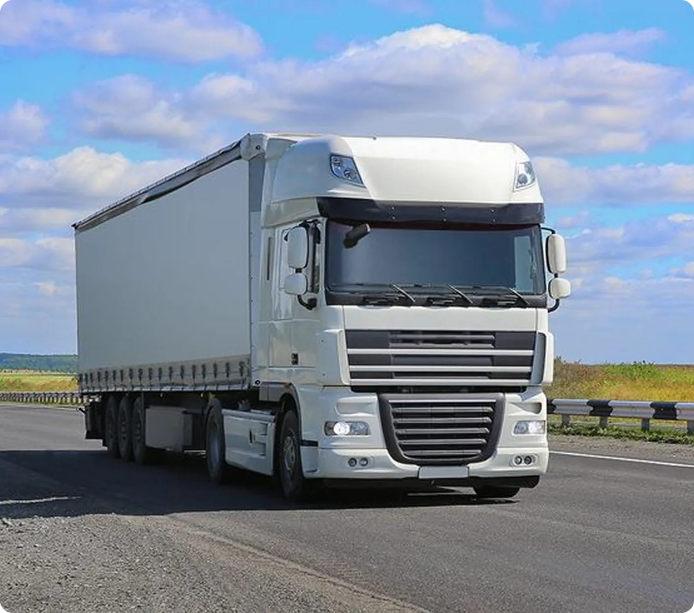Service truck on highway